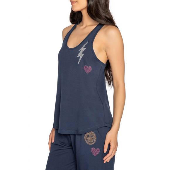 NEW PJ SALVAGE stoney state of mind lounge set in navy - Picture 2 of 5